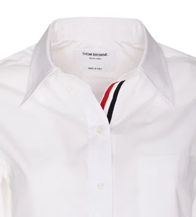 Thom Browne Women Logo Stripe Classic Shirt In White