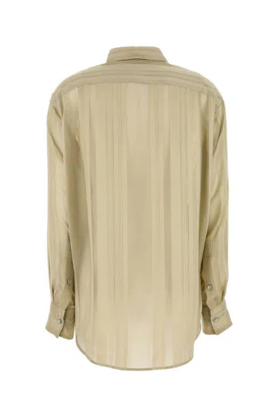 Stella Mccartney Silk Shirt With Collared Neck And Curved Hem