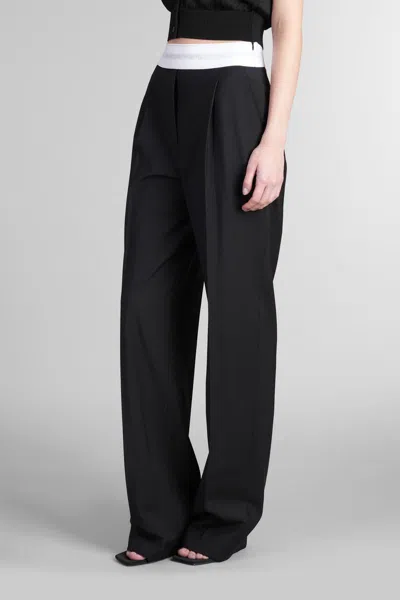 Alexander Wang High Waisted Pleated Pant With Logo Elastic Clothing