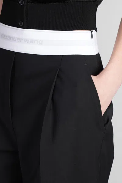 Alexander Wang High Waisted Pleated Pant With Logo Elastic Clothing