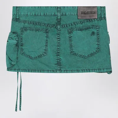 Attico Fay Mini Cargo Denim Skirt