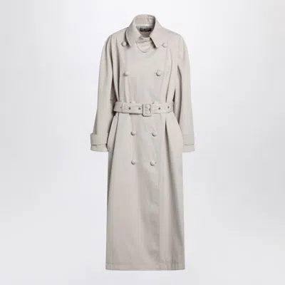 Dolce & Gabbana Beige Trench In Cotton Drill