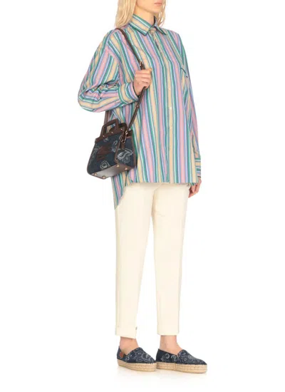 Etro Multi-coloured Striped Cotton Shirt Women
