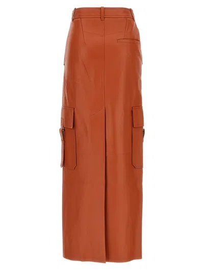 Zimmermann Illustration Midi Skirt In Orange