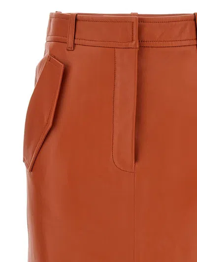 Zimmermann Illustration Midi Skirt In Orange
