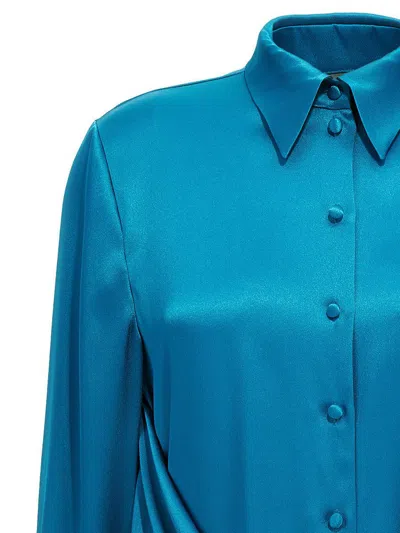 Alberta Ferretti Draped Collared Shirt With Cuff Detail