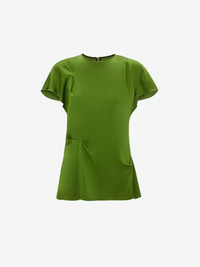 Victoria Beckham Asymmetrical Pleated Blouse