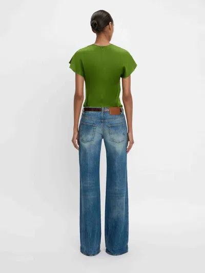 Victoria Beckham Asymmetrical Pleated Blouse