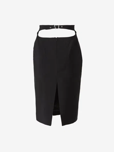 Mugler Tailored Midi Skirt