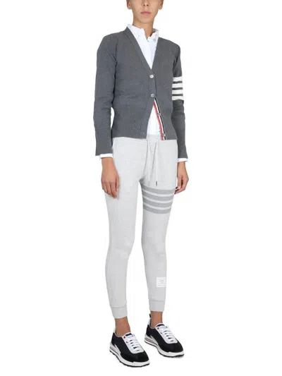 Thom Browne Women Cardigan Con Scollo A V In Gray