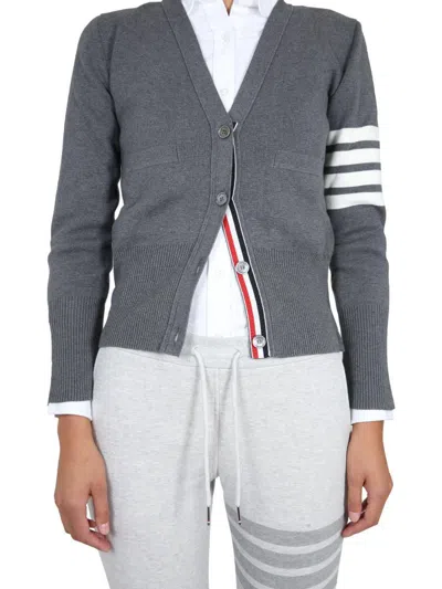 Thom Browne Women Cardigan Con Scollo A V In Gray