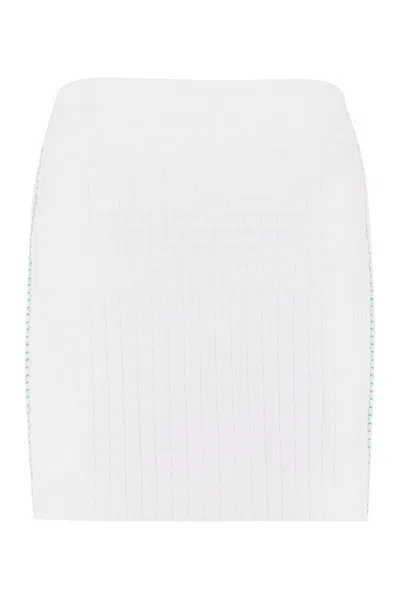 Bottega Veneta Contrast Stitching Mini Skirt