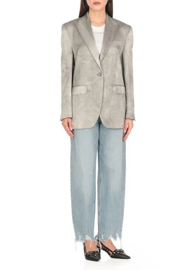 Pinko Grey For You Jacket In Gray