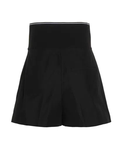 Alexander Wang High Waisted Shorts With Exposed Zipper And Logo Elastic