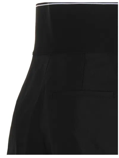 Alexander Wang High Waisted Shorts With Exposed Zipper And Logo Elastic