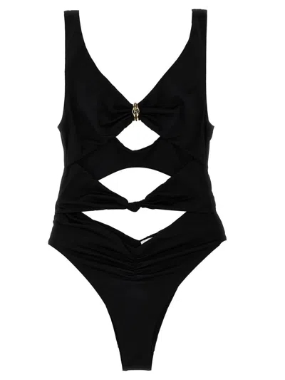 Elisabetta Franchi Knotted Cut-out High-leg Swimsuit