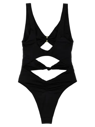 Elisabetta Franchi Knotted Cut-out High-leg Swimsuit
