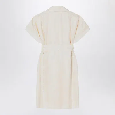 Burberry Waist Belted Short Sleeves Epaulettes Lapels
