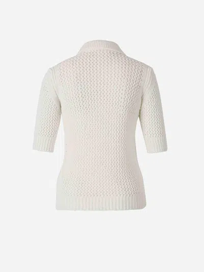 Fabiana Filippi Cotton Knit Polo In White