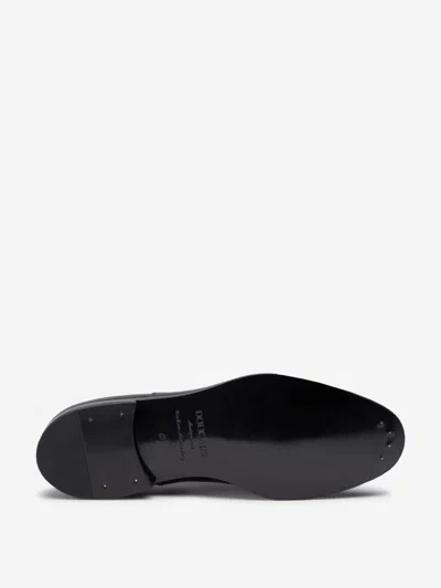 Doucal's High-shine Black Oxford Shoes With Lace-up Fastening In Black