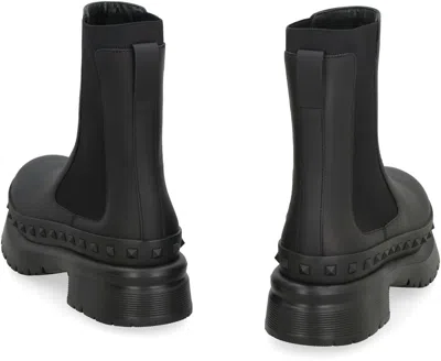 Valentino M-way Rockstud Ankle Boot In Calfskin Leather