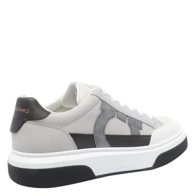 Ferragamo Leather Cassina Sneakers Multicolor Sole Contrasting