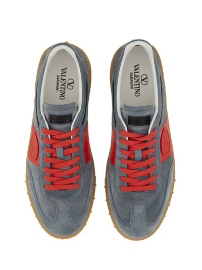 Valentino Garavani Men Upvillage Low Top Sneaker In Split Leather And Calfskin Nappa Leather
