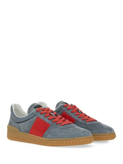 Valentino Garavani Men Upvillage Low Top Sneaker In Split Leather And Calfskin Nappa Leather