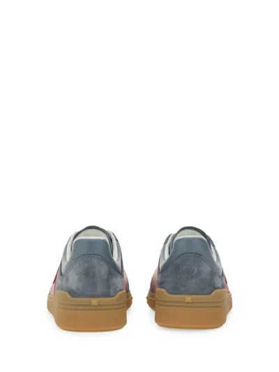 Valentino Garavani Men Upvillage Low Top Sneaker In Split Leather And Calfskin Nappa Leather