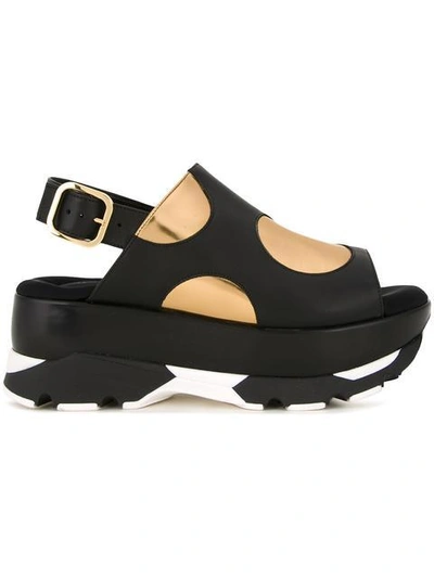 Shop Marni Polka Dot Platform Sandals
