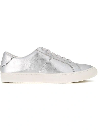 Marc Jacobs Empire Metallic Lace Up Sneakers In Silver