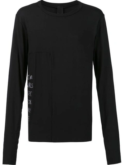 Shop Black Fist Side Quote Sweatshirt In Black