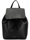 Mansur Gavriel Mini Coated Leather Backpack In Blk-flma