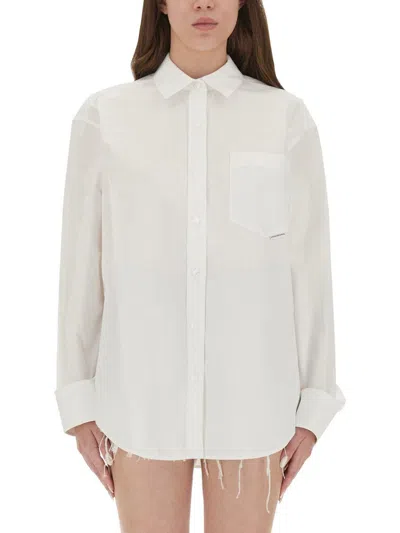 Alexander Wang T T By Alexander Wang Shirt With Logo In White