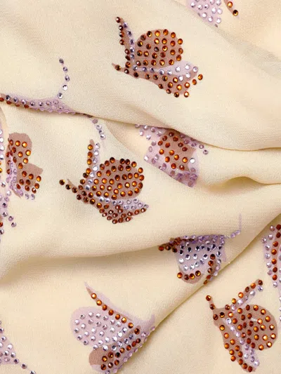 Self-portrait Floral Embellished Viscose Maxi Dress In Neutral