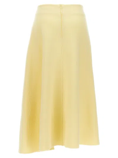 Jil Sander Wool Skirt Skirts Yellow In Yellow