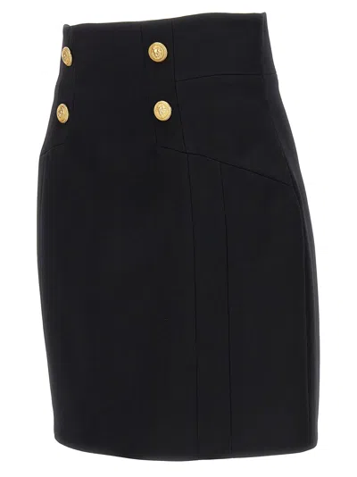 Balmain 4-button Grand De Poudre Mini Skirt