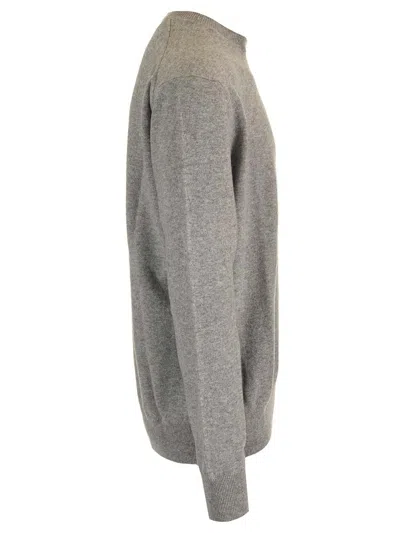 Comme Des Garçons Shirt Wool Sweater Knitwear Grey In Brown