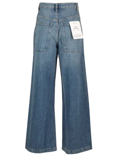 Frame Denim Patch Pocket Slim Palazzo Doris Wide Leg Jean