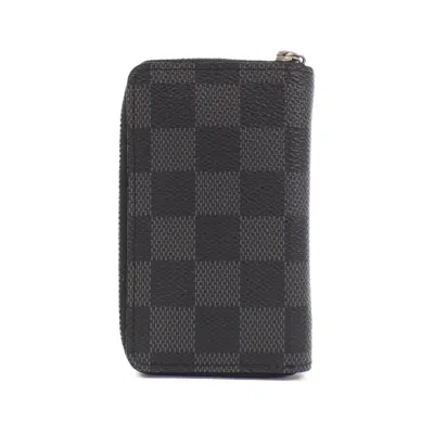 Pre-owned Louis Vuitton Graphite Coated Canvas Coin Purse/coin Case () In Gray