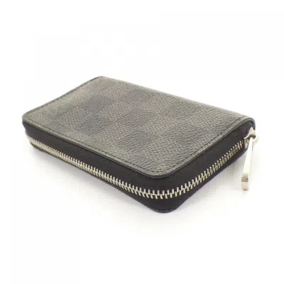 Pre-owned Louis Vuitton Graphite Coated Canvas Coin Purse/coin Case () In Gray