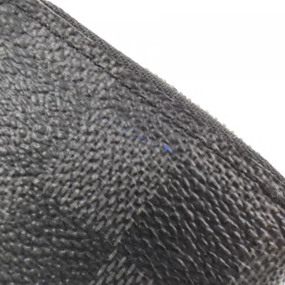 Pre-owned Louis Vuitton Graphite Coated Canvas Coin Purse/coin Case () In Gray