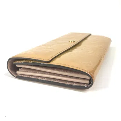 Pre-owned Louis Vuitton Monogram Vernis Pink Rose Angelique Monogram Vernis Long Wallet (bi-fold) ()