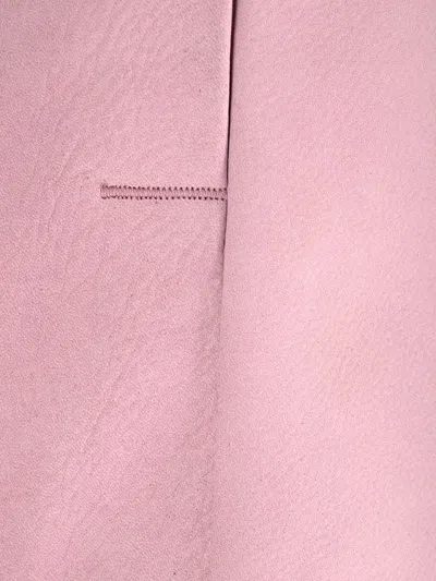 Rick Owens Alice Strobe Leather Shirt In Pink