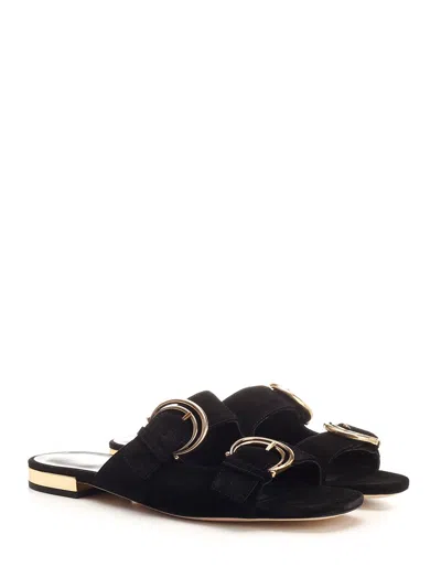 Chloé Alize Flat Double C Buckle Sleepers Black Scarpe Basse Black