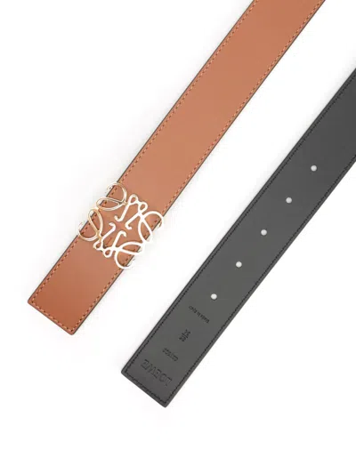 Loewe Anagram Belts Brown