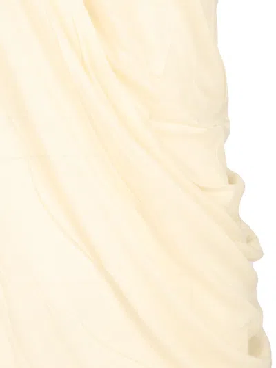 Rick Owens Anthem Tank In Natural Unstable Cotton Tops White In Yellow