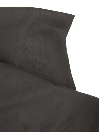 Rick Owens Asymmetrical Mini Skirt With Drape Dresses Black In Black