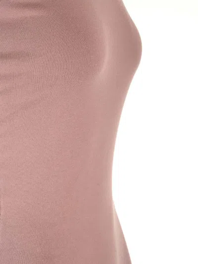 Rick Owens Asymmetric Midi Dress In Nude
