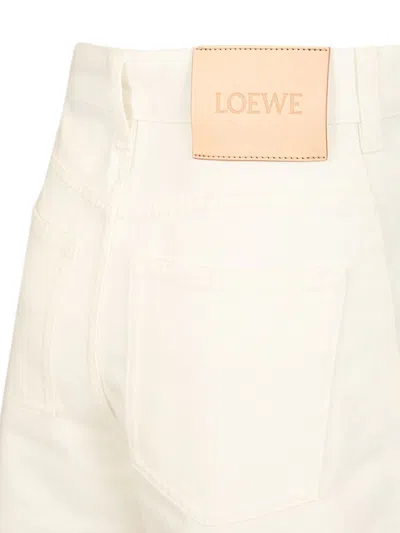 Loewe Denim Trousers With Belt Loops In Neutral